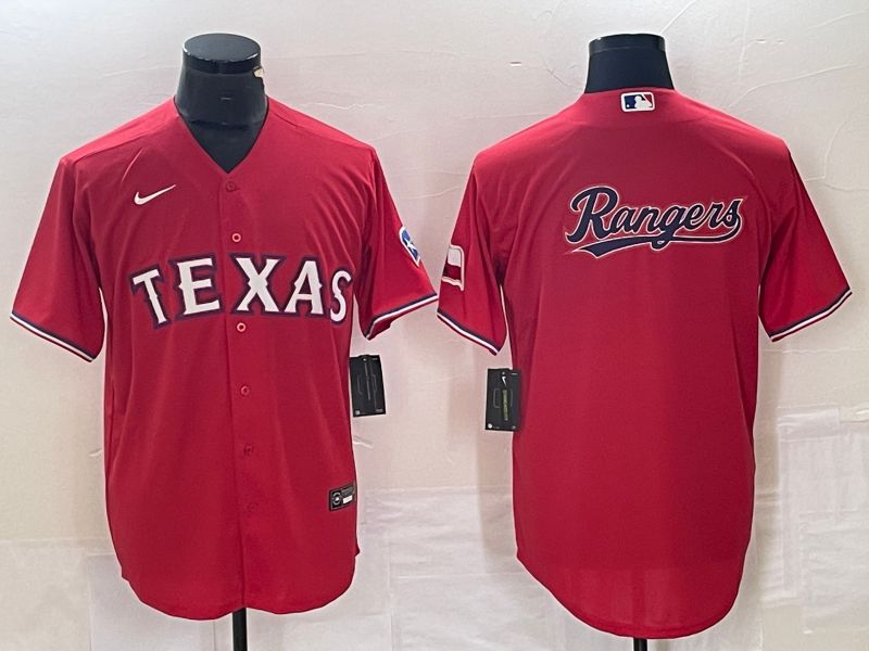 Men Texas Rangers Blank Red Game Nike 2023 MLB Jersey style 2->texas rangers->MLB Jersey